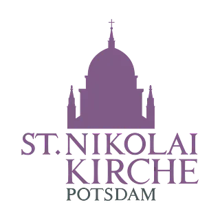 Logo der St. Nikolaikirche Potsdam in der Farbe Flieder.